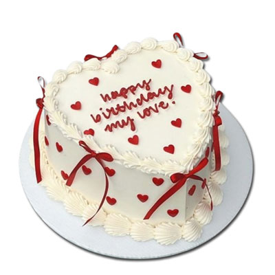 "Delicious Heart shape Pineapple cake - 1kg - Code NC05 - Click here to View more details about this Product